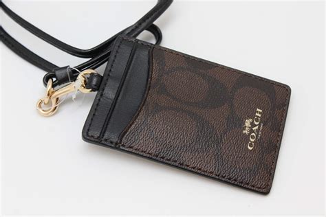 id holder lanyard coach